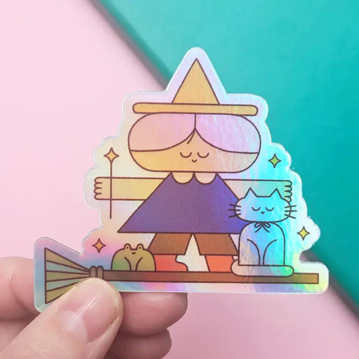 Holographic Witch Sticker