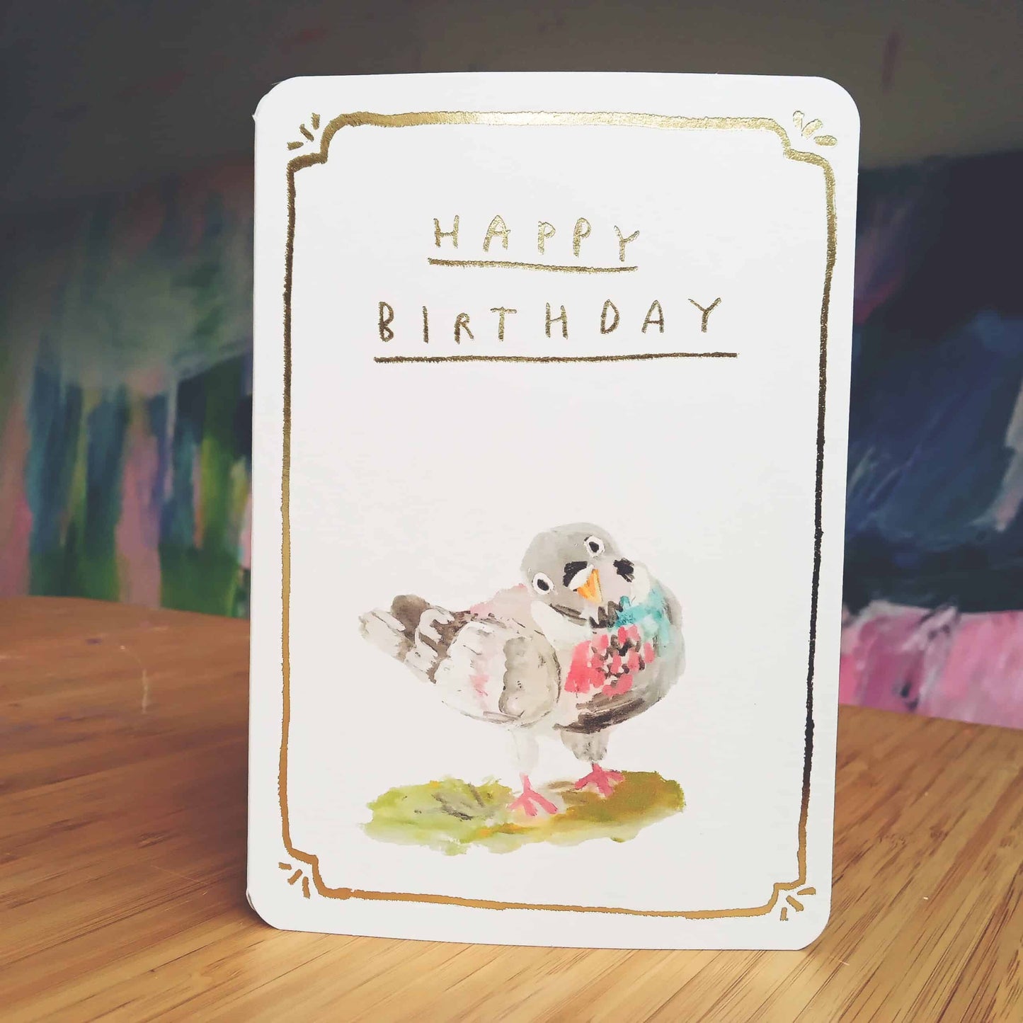 Golden Pigeon | Birthday Card