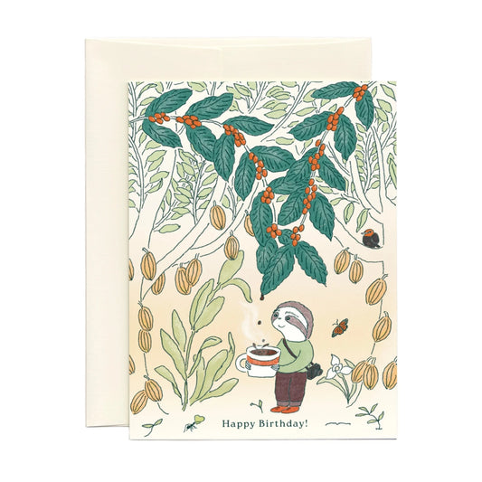 Coffee + Sloth  | Birthday Card
