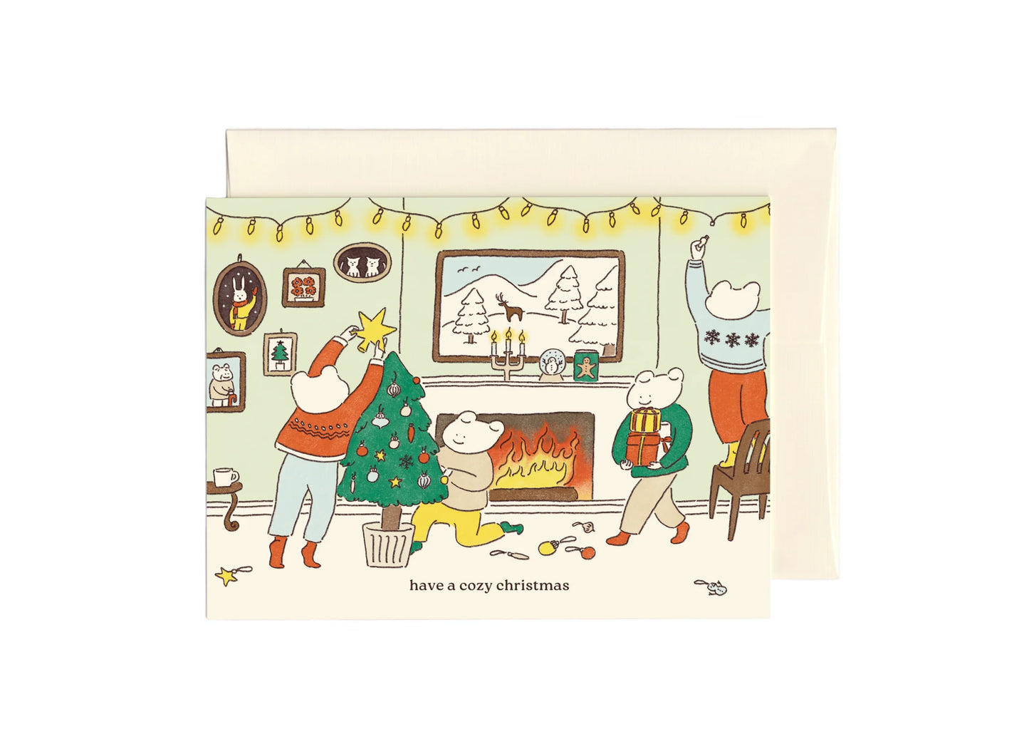 Cozy Fireplace | Christmas Card