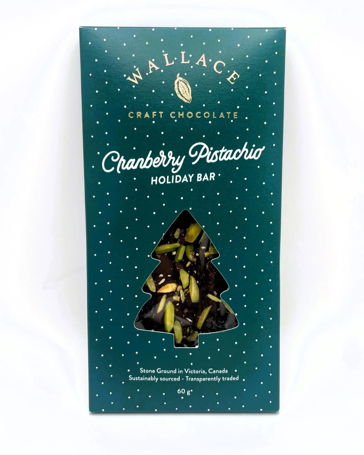Cranberry Pistachio Holiday Chocolate Bar
