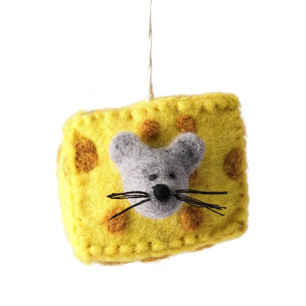 Felt Ornament | Mouse + Cheese