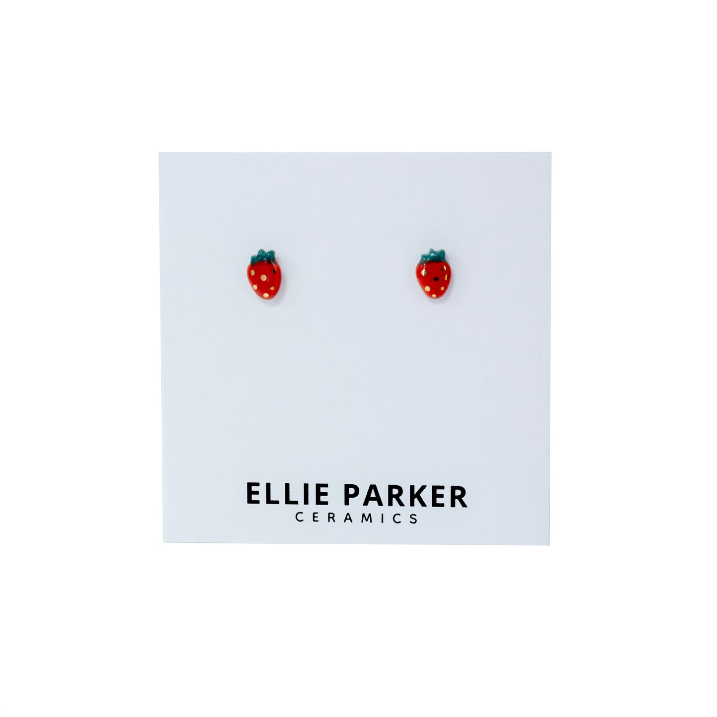 Ceramic Stud Earrings | Strawberry