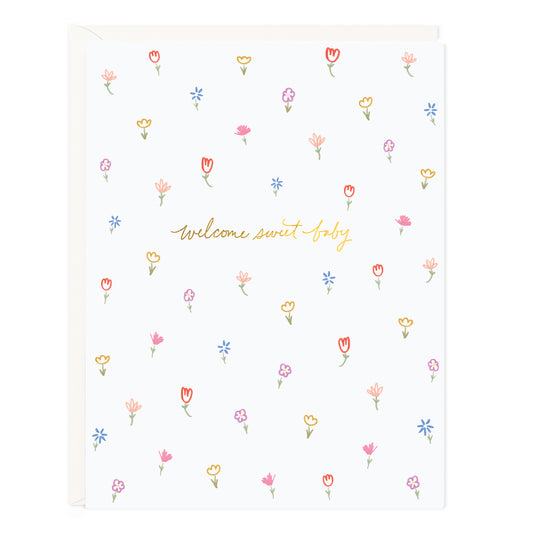 Sweet baby Floral | New Baby Card