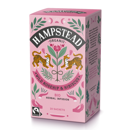 Hampstead Tea | Wild Rosehip + Hibiscus Tea Bags - Warm Gift Shop