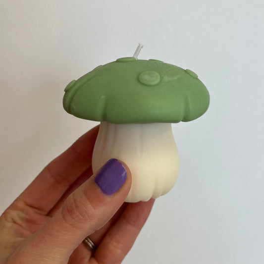 Mushroom Shaped Candle | Green