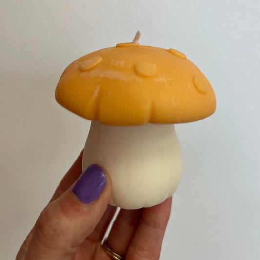 Mushroom Shaped Candle | Orange