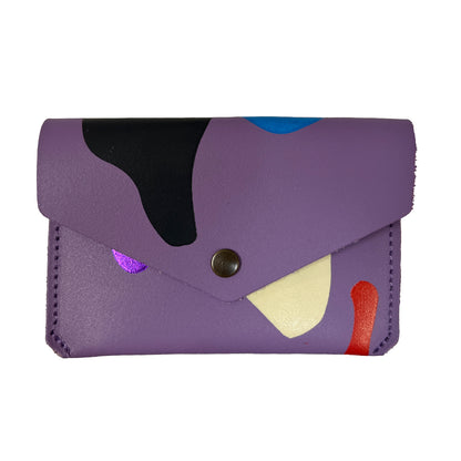 Leather Popper Purse | Lilac