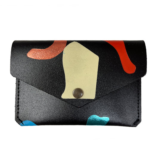 Leather Popper Purse | Black