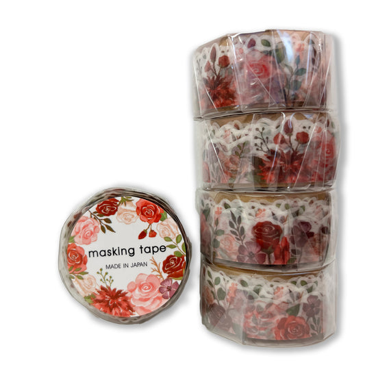 Washi Tape | Die-Cut Red Floral