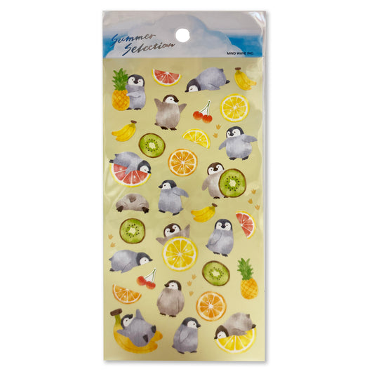 Sticker Sheet | Penguin + Fruits