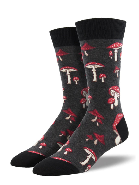 Men's Socks | Pretty Fly For A Fungi Charcoal Heather