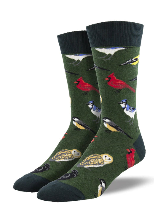 Men's Socks | Bird is the Word Green Heather
