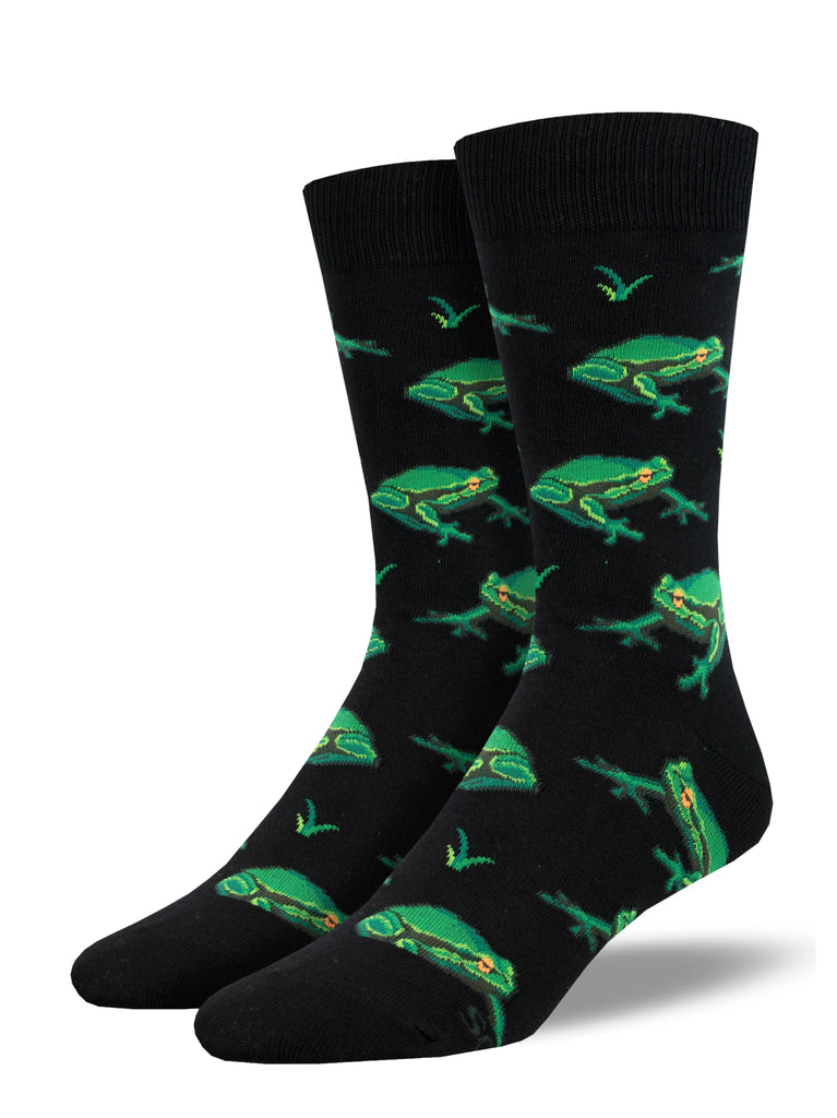 Men's Socks | Night Frogs Black