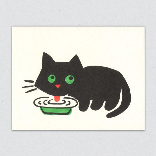 Black Cat Named Maria | Blank Card