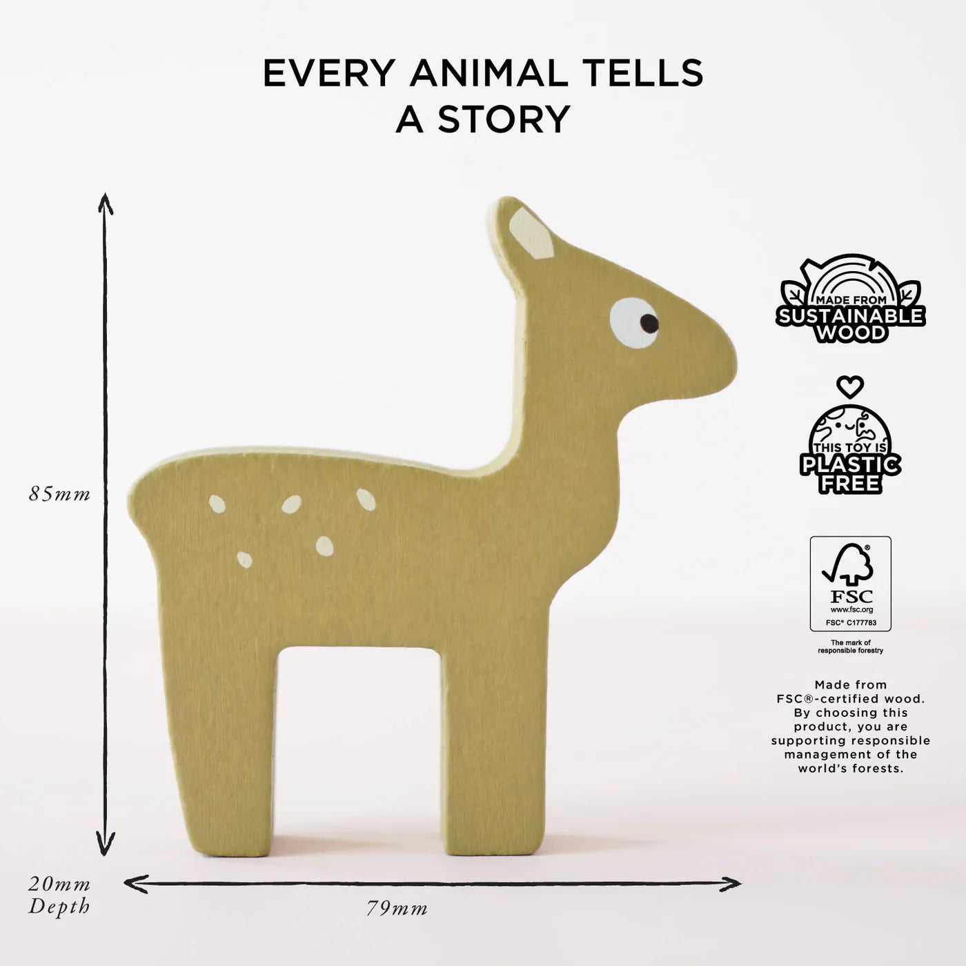 Le Toy Van Wooden Stacking Animals | Woodland Forest