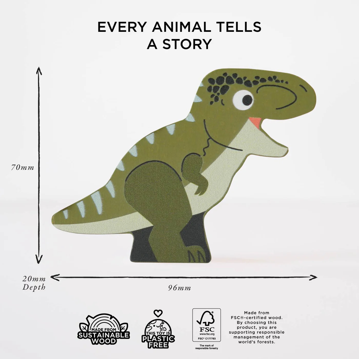 Le Toy Van Wooden Stacking Animals | Jurassic Dinosaurs - Warm Gift Shop
