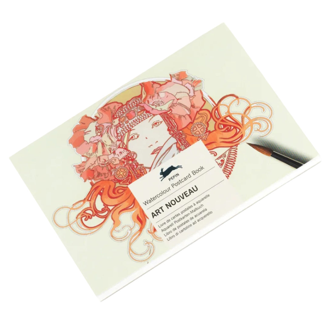 Watercolour Postcard Book | Art Nouveau