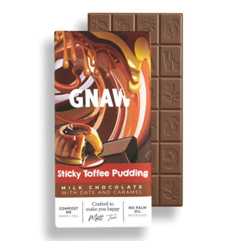 Gnaw Sticky Toffee Pudding Milk Chocolate Bar