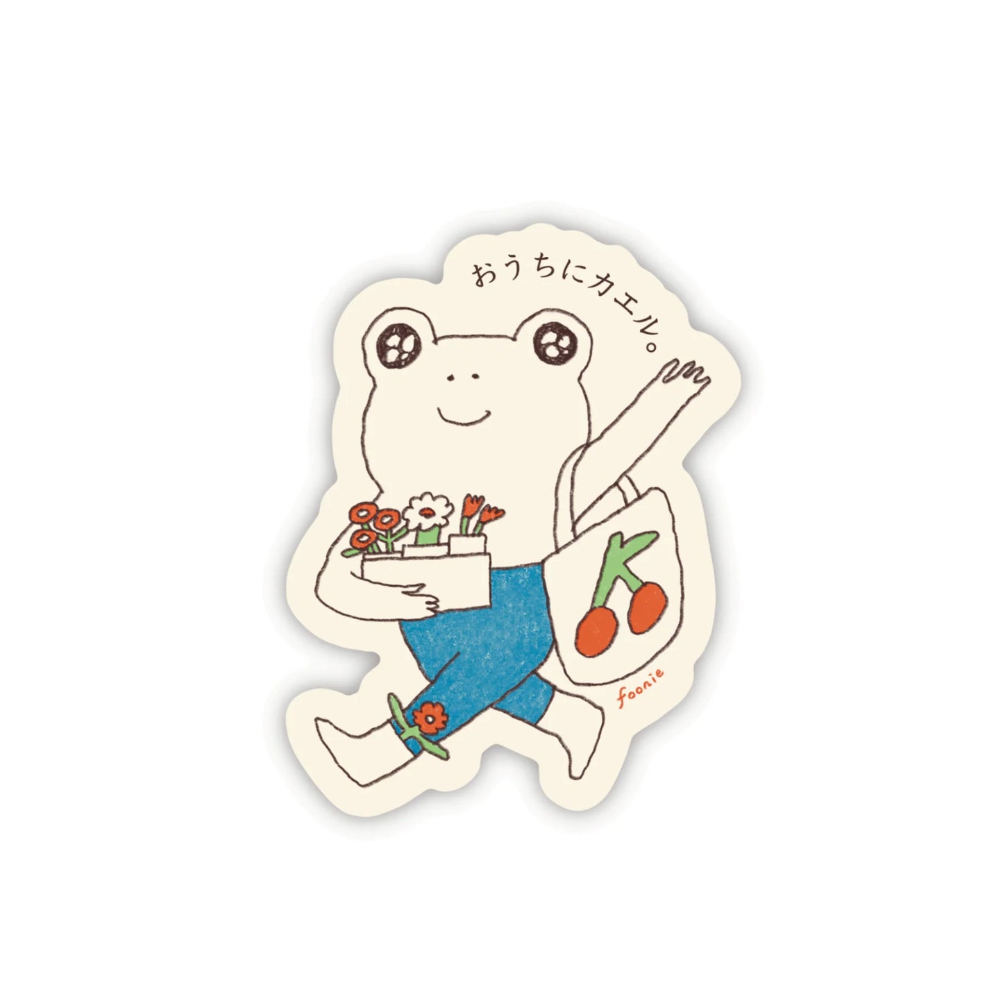 Shopping Frog Sticker