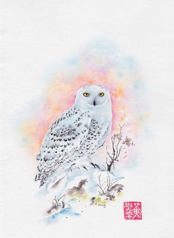 Richard Wong Card | Snowy Owl