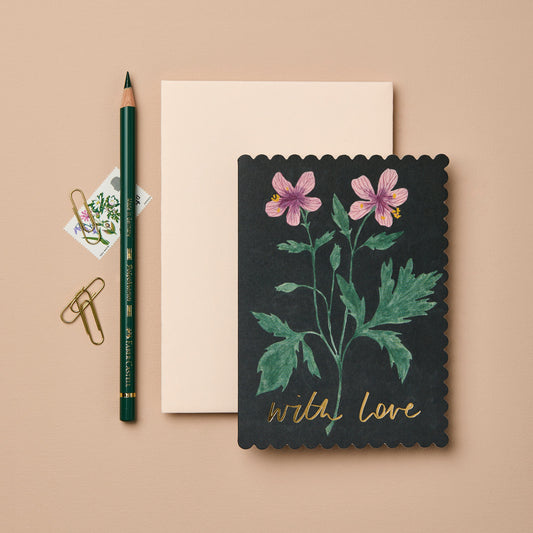 Geranium With Love | Love + Anniversary Card