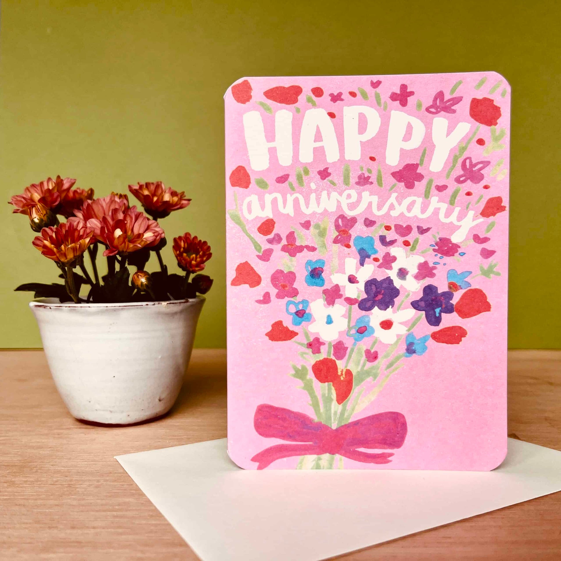 Flowers | Anniversary Card - Warm Gift Shop