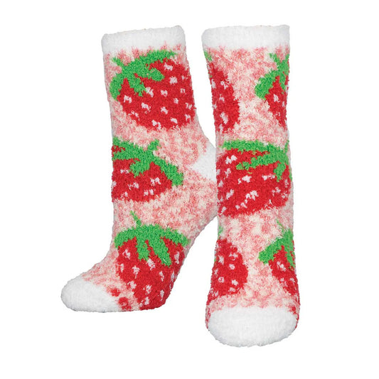 Ladies Socks | Warm + Cozy Strawberries