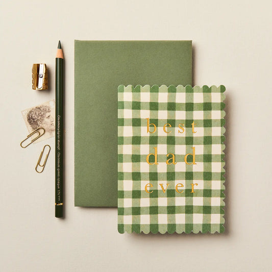 Green Gingham | Father's Day Card