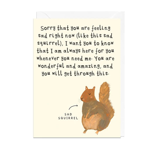 Sad Squirrel | Blank Card