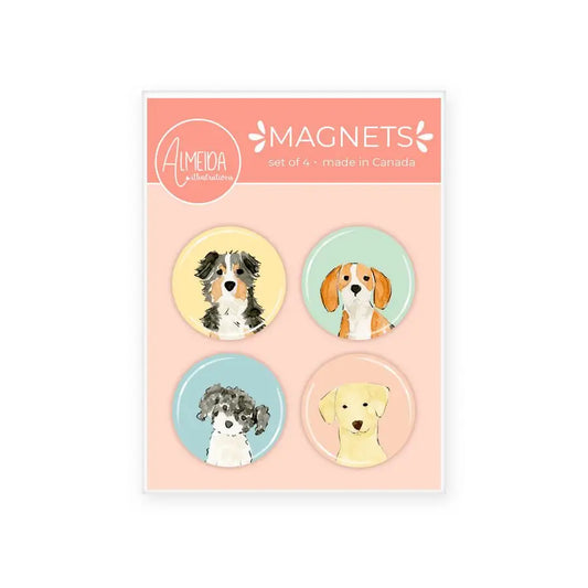 Set of 4 Magnets | Dogs - Warm Gift Shop