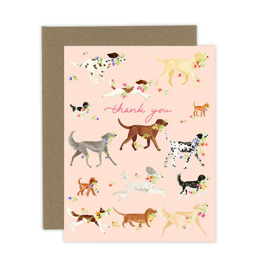 Floral Dogs | Thank You Card