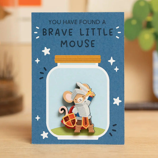 Wooden Pin | Brave Little Mouse