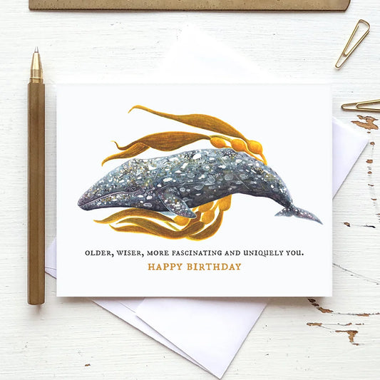 HBD Touch of Grey Whale | Birthday Card
