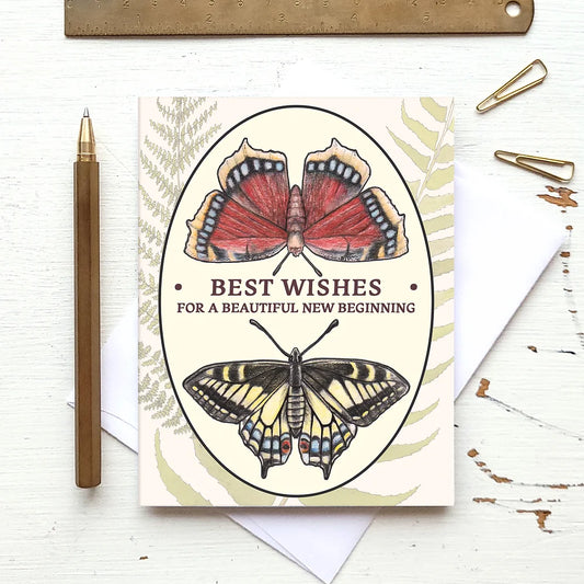 Best Wishes Butterflies | Congrats Card