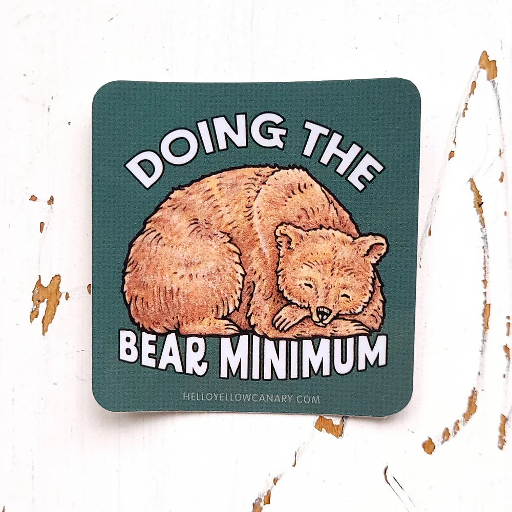 Bear Minimum Sticker