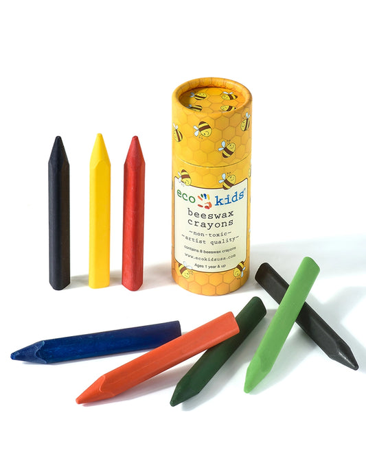Beeswax Crayons | Box of 8 Triangular Crayons