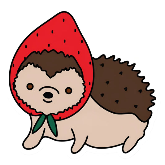 Strawberry Hedgehog Sticker