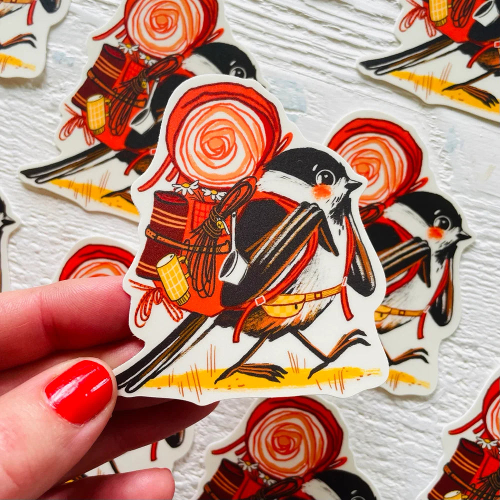 Backpack Chickadee Sticker
