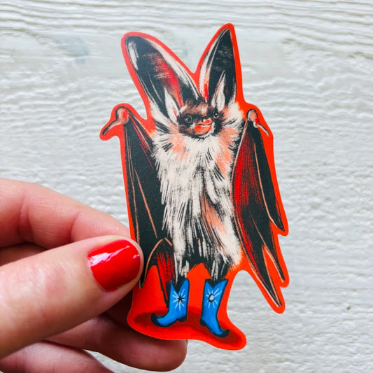 Bat With Boots Sticker