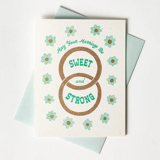 Sweet & Strong Marriage | Wedding Card