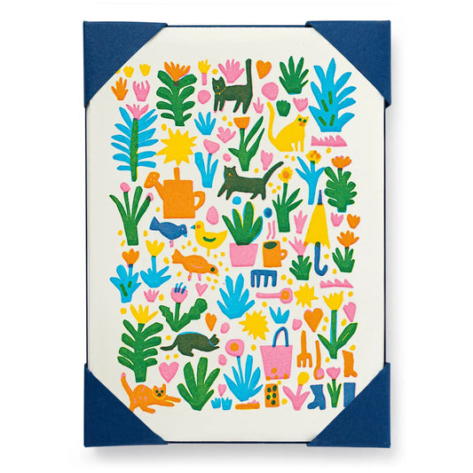 Cats in the Garden | Blank Card 5-pack