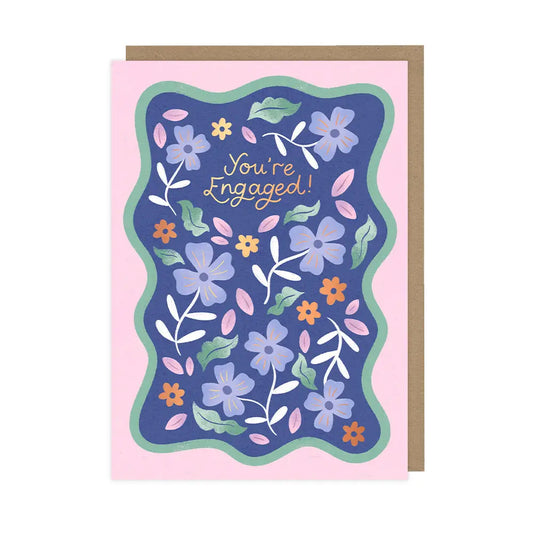 Floral Engagement Foil | Wedding Card