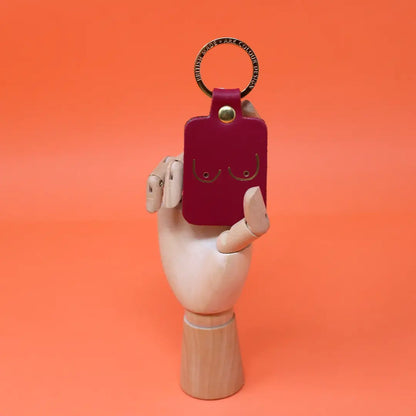 Boob Leather Keychain