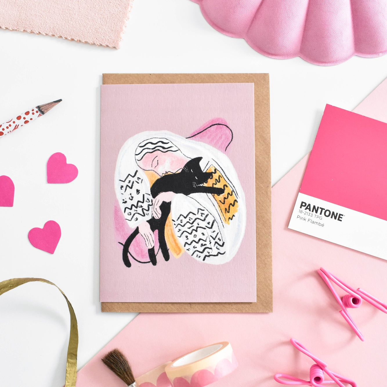 Catisse Cat Hug | Blank Card - Warm Gift Shop