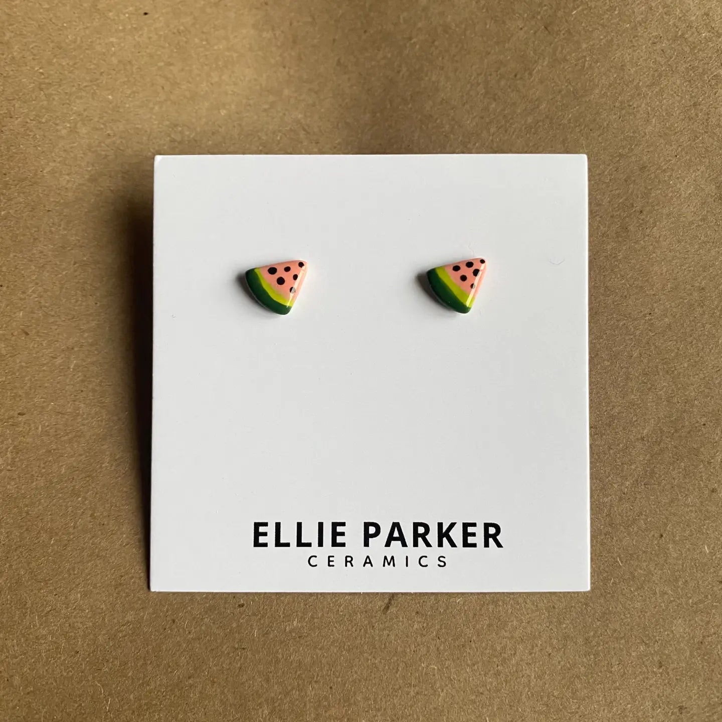 Ceramic Stud Earrings | Watermelon