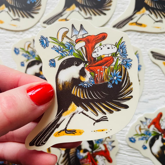 Chickadee Forager Sticker