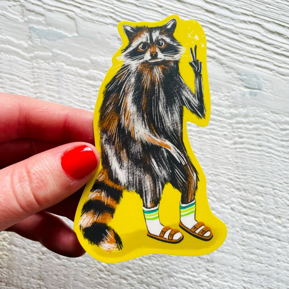 Chill Raccoon Sticker
