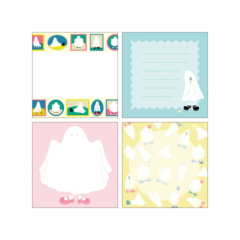 Memo Pad | Colourful Ghosts