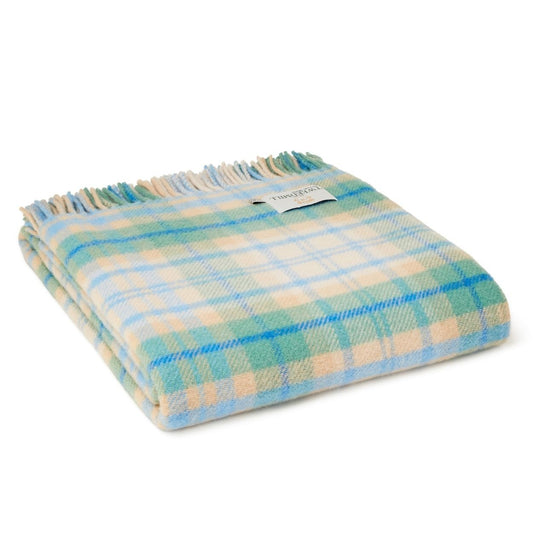 Cottage Wool Blanket | Blue Check